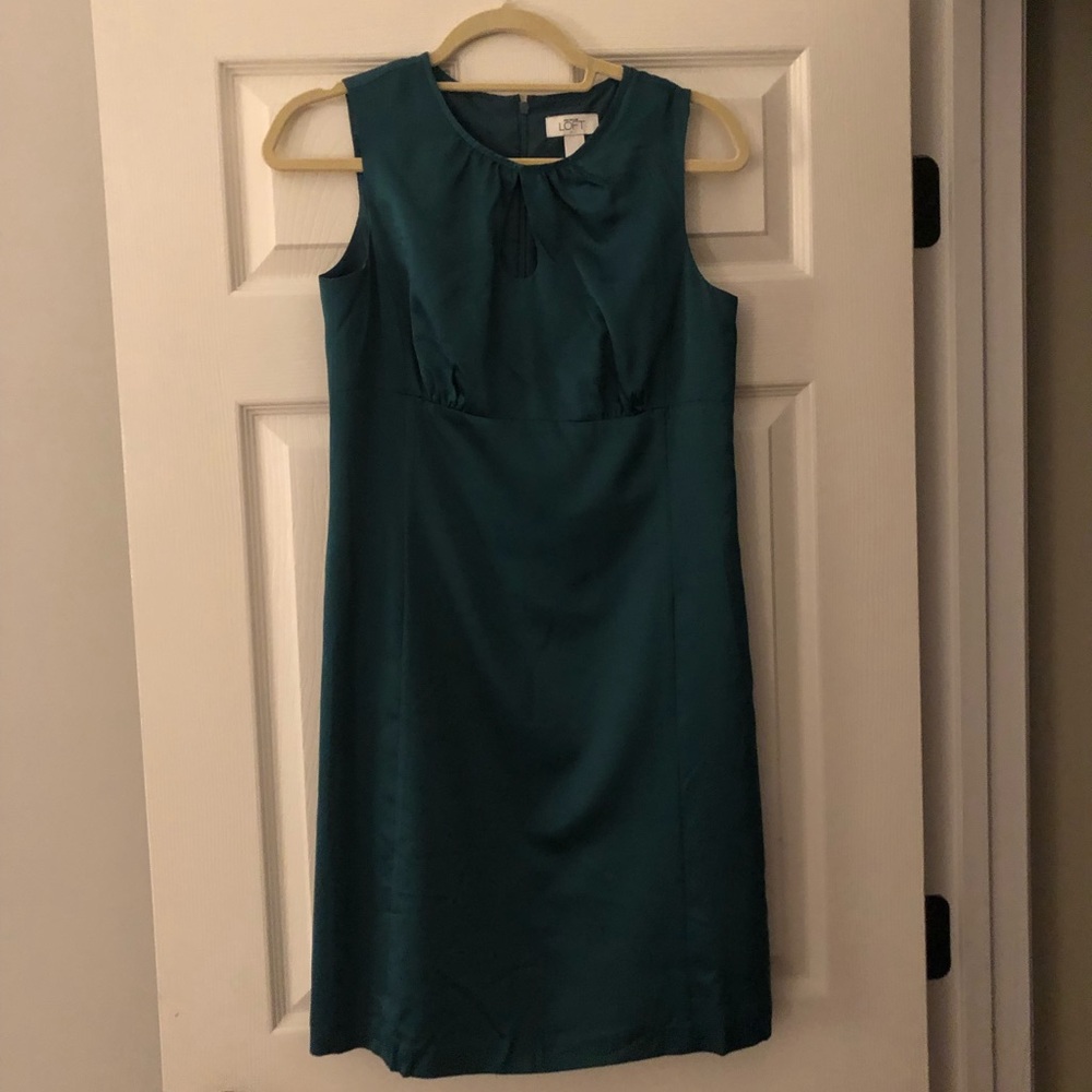 Gorgeous emerald satin dress